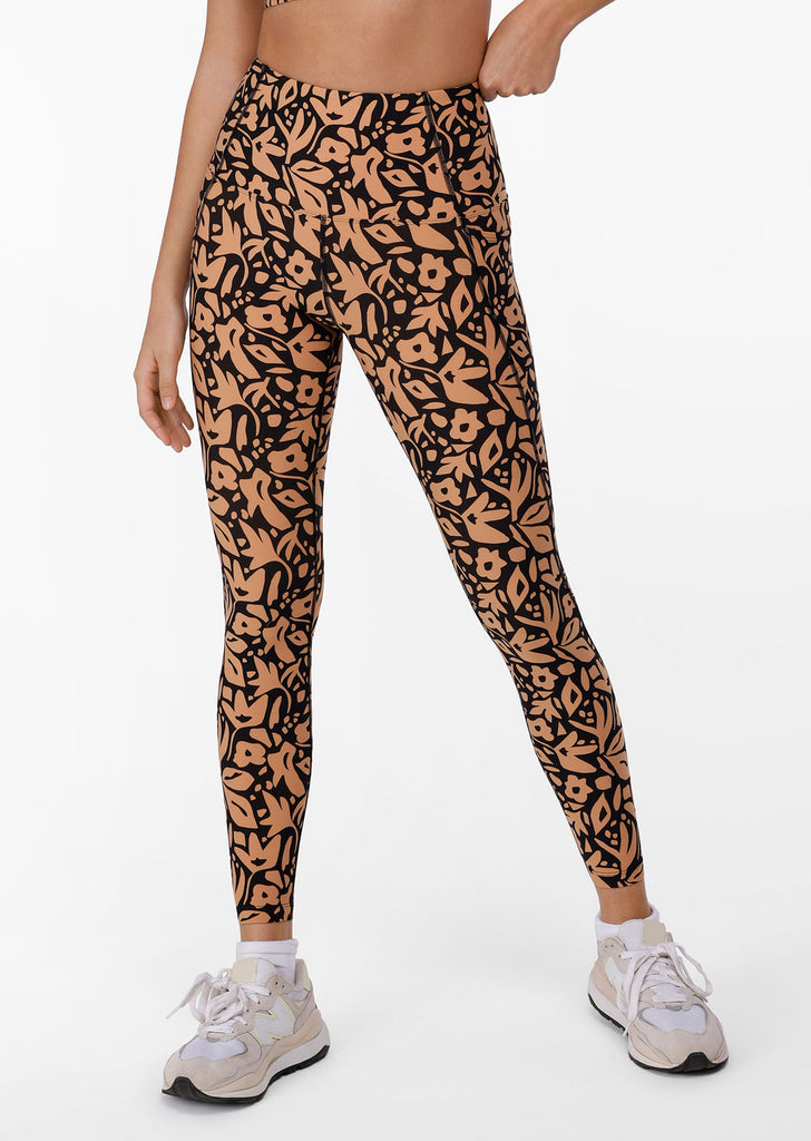Legging Abstract Floral Phone Pocket F/L