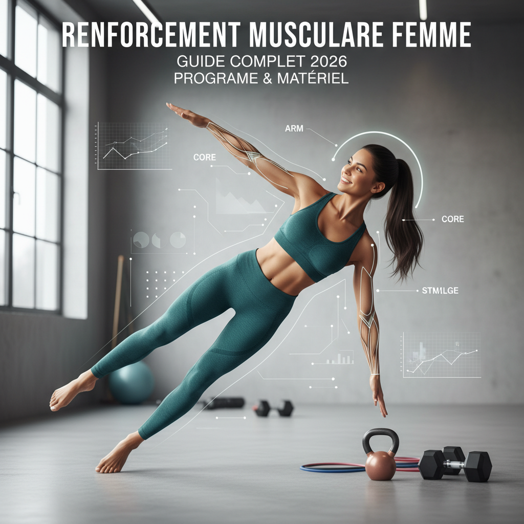 Renforcement musculaire femme : guide complet 2026 (programme, matériel)