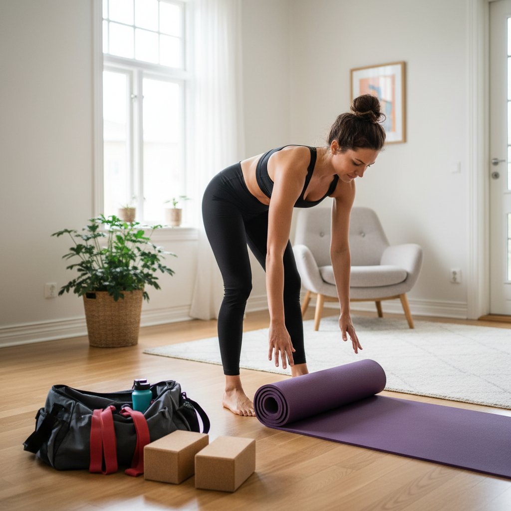 rangement et entretien tapis pilates Decathlon apres la seance