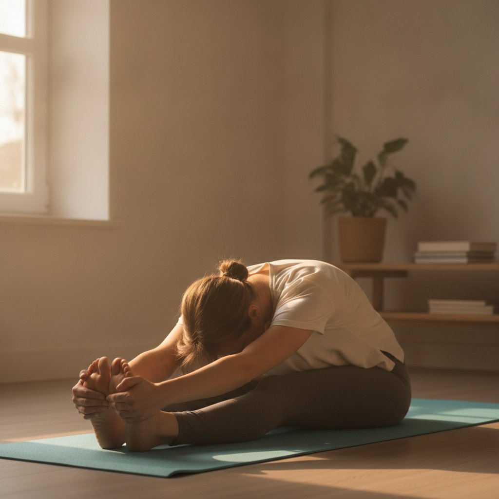 posture yoga flexion avant relaxation soir