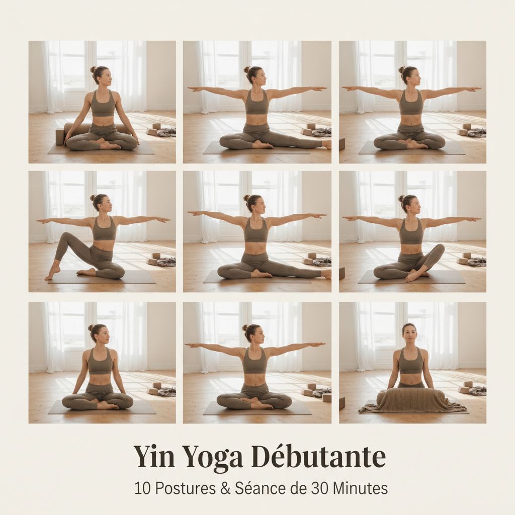 Yin yoga debutante : posture au sol tenue plusieurs minutes