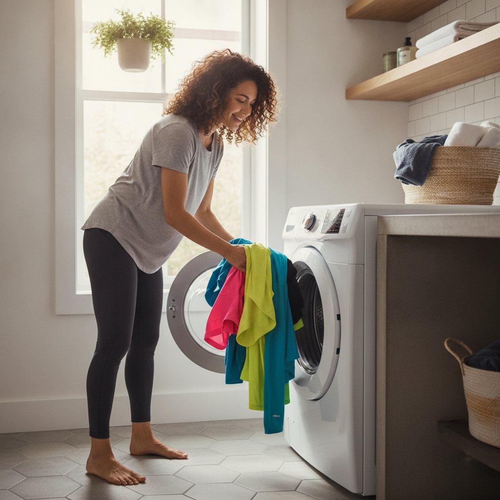 Lavage en machine des vêtements de sport en textile technique